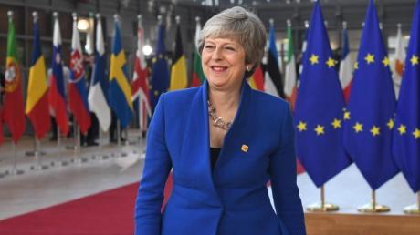 Theresa May, Premierministerin von Großbritannien, trifft beim EU-Sondergipfel zum Brexit ein. Die Briten erhalten wohl einen weiteren Aufschub.