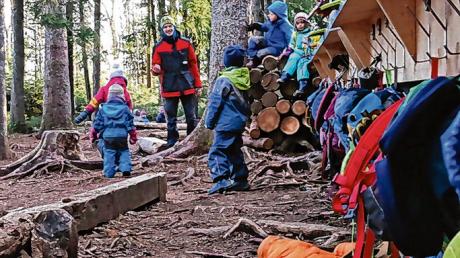 In einem Waldkindergarten verbringen Kinder den ganzen Tag im Wald – falls es nicht zu sehr stürmt. In Diedorf steht ein solches Projekt jetzt jedoch wieder auf der Kippe.