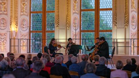 Das Minetti-Quartett glänzte im leider nur halbvollen Saal im Oettinger Schloss.
