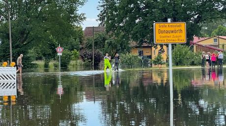 Zusum hat das Hochwasser Anfang Juni wohl am härtesten getroffen in Donauwörth.