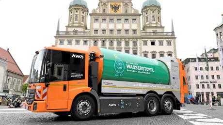 Der "Wasserstoffl" verstärkt ab sofort die Augsburger Müllabfuhr.                              