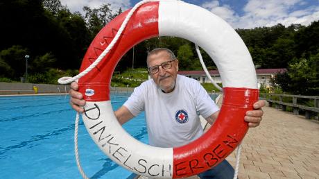Seit Tag eins ist Gerhard Aumann bei der Wasserwacht in Dinkelscherben mit dabei.