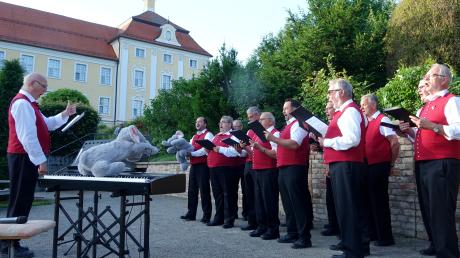Im Mittelpunkt des Konzertes stand am Schluss der MGV Liederkranz Roggenburg mit seinem Dirigenten Hans Blum. 