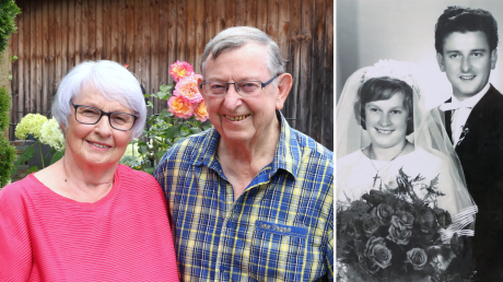 Anna Maria und Hans Kolitsch feierten im Juni Diamantene Hochzeit. Die kirchliche Trauung fand vor 60 Jahren in der Burgauer Stadtpfarrkirche statt.
