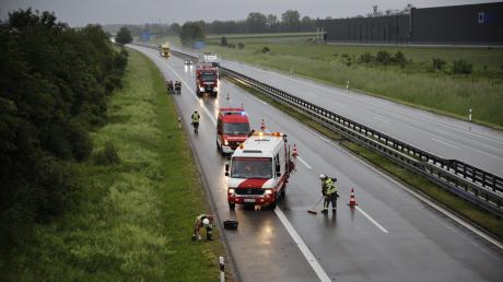 Einen Unfall mit zwei Lastwagen gab es am Freitagmorgen auf der A96 bei Bad Wörishofen.