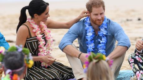 Reiseerprobt: Prinz Harry und seine Frau Meghan hier 2018 zu Besuch in Australien.