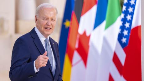 US-Präsident Joe Biden beim Gipfeltreffen der G7-Staaten in Bari, Italien.