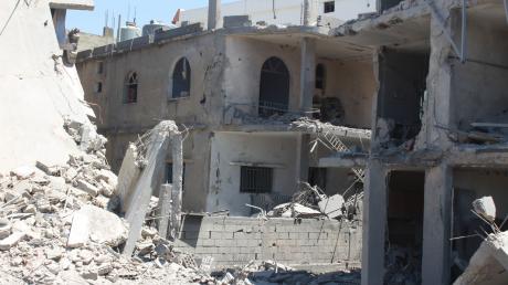 Gebäude in Chiyam (Libanon), die durch einen israelischen Luftangriff zerstört wurden.