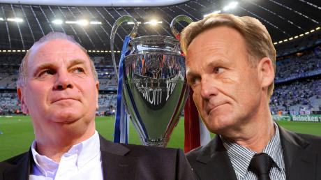 Bayern-Präsident Uli Hoeneß und hans-Joachim Watzke haben sich bereits vor der Auslosung zum Champions-League-Halbfinale einen verbalen Schlagabtausch geliefert.