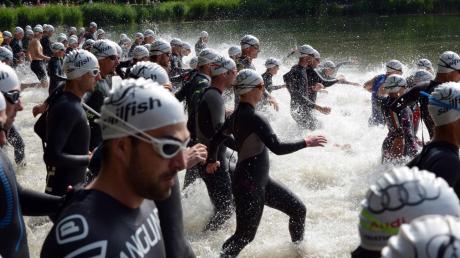 Auf los geht’s los: Über 2500 Teilnehmer werden sich beim morgigen Ingolstädter Triathlon wieder in die „Fluten“ stürzen, bevor es auf die Rad- und Laufstrecke geht.  	